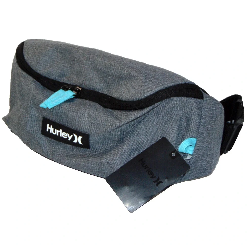 Hurley One and Only Waist Pack Fanny Pack Crossbody Belt Bag Gray Heather NWT